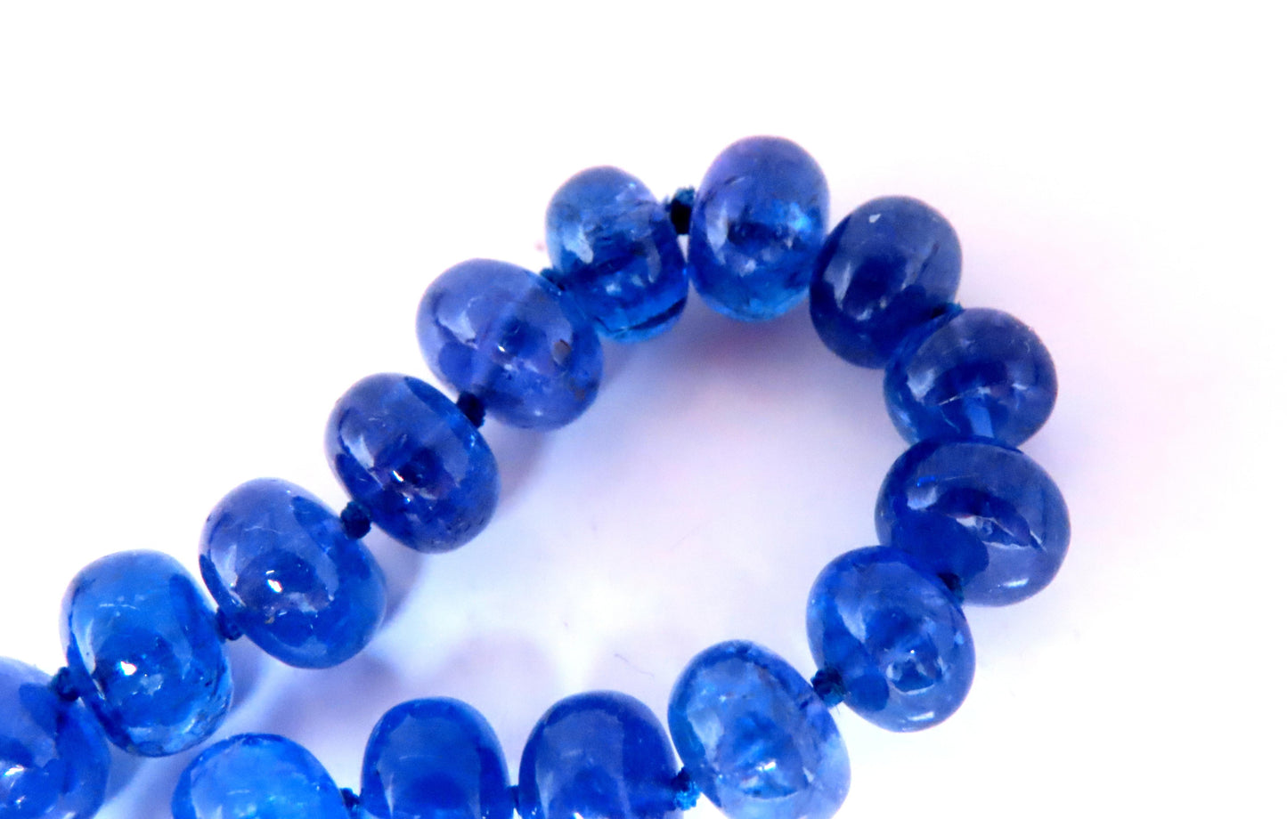 GIA Certified Natural Tanzanite Bead Necklace 12417