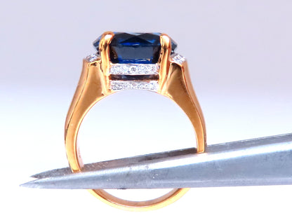 10ct Sapphire Diamonds Ring 14kt Gold 12440