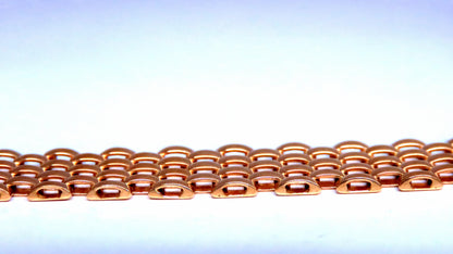 14kt Gold Classic Panther Link Staggered Brick Bracelet 24 Grams 12453