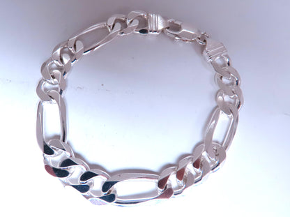 Figaro Bracelet 9.5mm Sterling Silver 8.25inch 12444