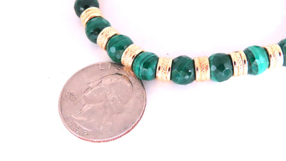 Malachite Roundel Bracelet 14kt 12464