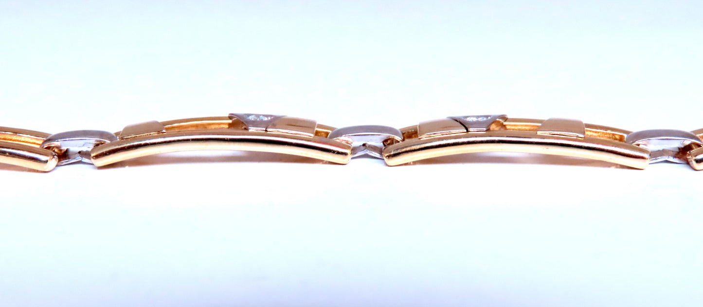 .55ct sliding diamonds men's bracelet 14kt gold 12472