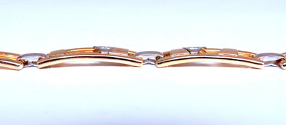 .55ct sliding diamonds men's bracelet 14kt gold 12472