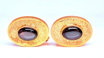 Black Star Cufflinks And Studs Set 14kt 12482