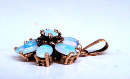 Vintage Opal Cluster Pendant 14kt 12512