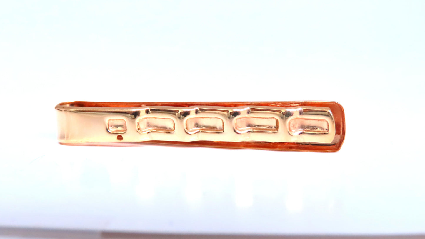 Natural Diamond High Shine Tie Bar 14kt Gold