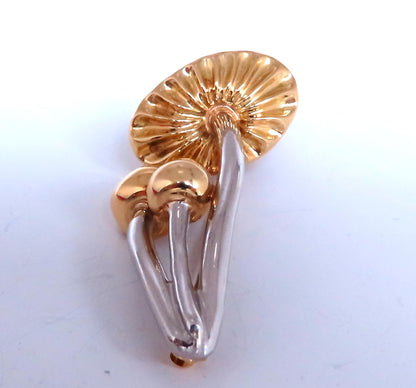 Hendrix Era Shroom Psychedelic Deco Pin Platinum 18kt 12564