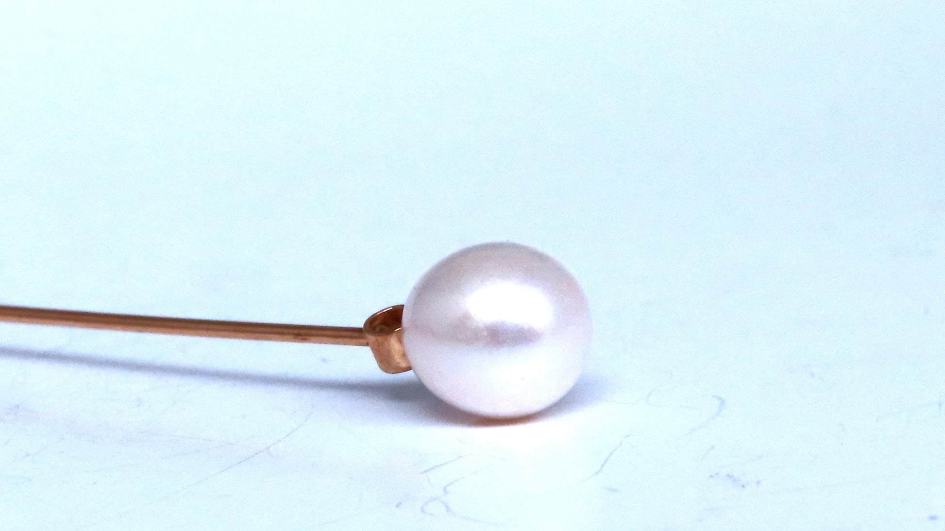 8mm Freshwater Pearl Hat And Hair Pin 14kt Gold 12563