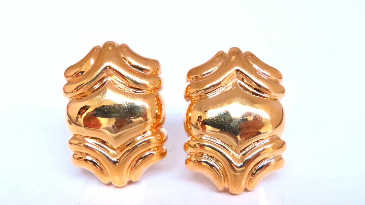 Vintage Revisit Knocker Classic Iconic Earrings 14kt Gold 12579