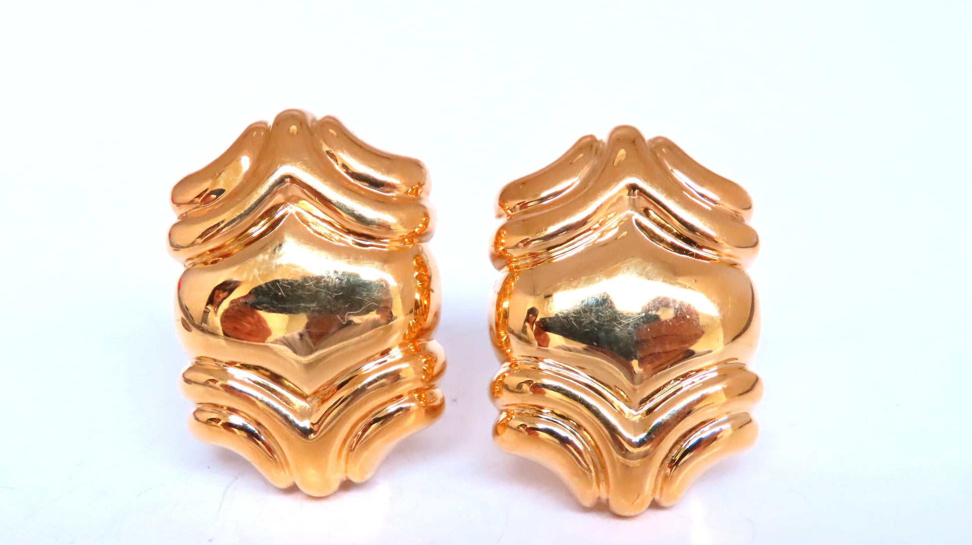 Vintage Revisit Knocker Classic Iconic Earrings 14kt Gold 12579