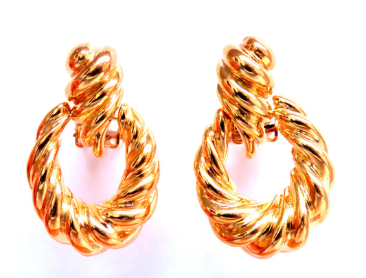 Shrimp Knocker Clip Earrings 14kt omega Clip 12593