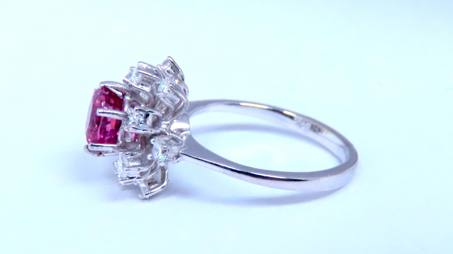 GIA Certified 1.34ct Natural Purple Pink Sapphire Ring 18Kt Gold 16520