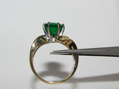 3.50CT NATURAL ROUND EMERALD DIAMOND COCKTAIL 14kt 10037