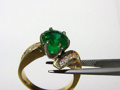 3.50CT NATURAL ROUND EMERALD DIAMOND COCKTAIL 14kt 10037