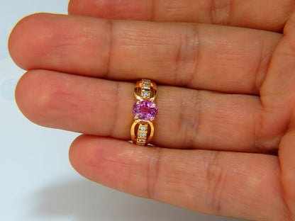GIA Certified 2.27ct Natural No Heat Pink Sapphire Diamond Ring Unheated *v