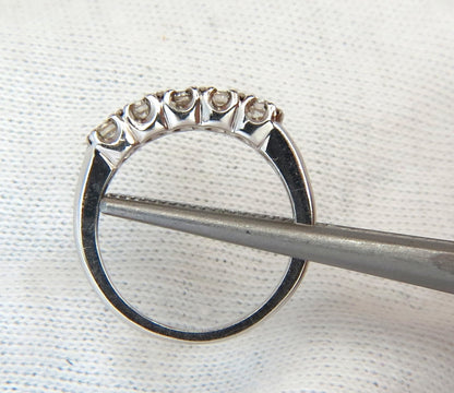 .55CT NATURAL DIAMONDS RING CLASSIC BAND 14KT H/VS *v
