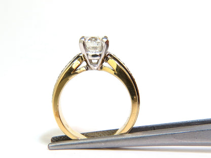 GIA CERTIFIED 1.26CT J/SI ROUND BRILLIANT DIAMOND BEAD SET PLATINUM 18KT RING *v
