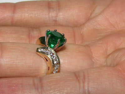 3.50CT NATURAL ROUND EMERALD DIAMOND COCKTAIL 14kt 10037