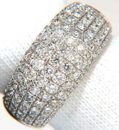 2.77CT FULL CUT DIAMONDS BEAD SET WIDE BAND RING 18KT 10MM SIZE 6.75 *v
