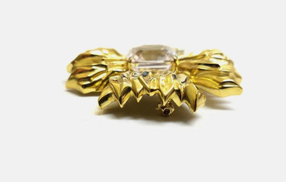 18kt 16ct Royal Medallion Brooch Pin Flaming Celtic Cross Vintage 12236**