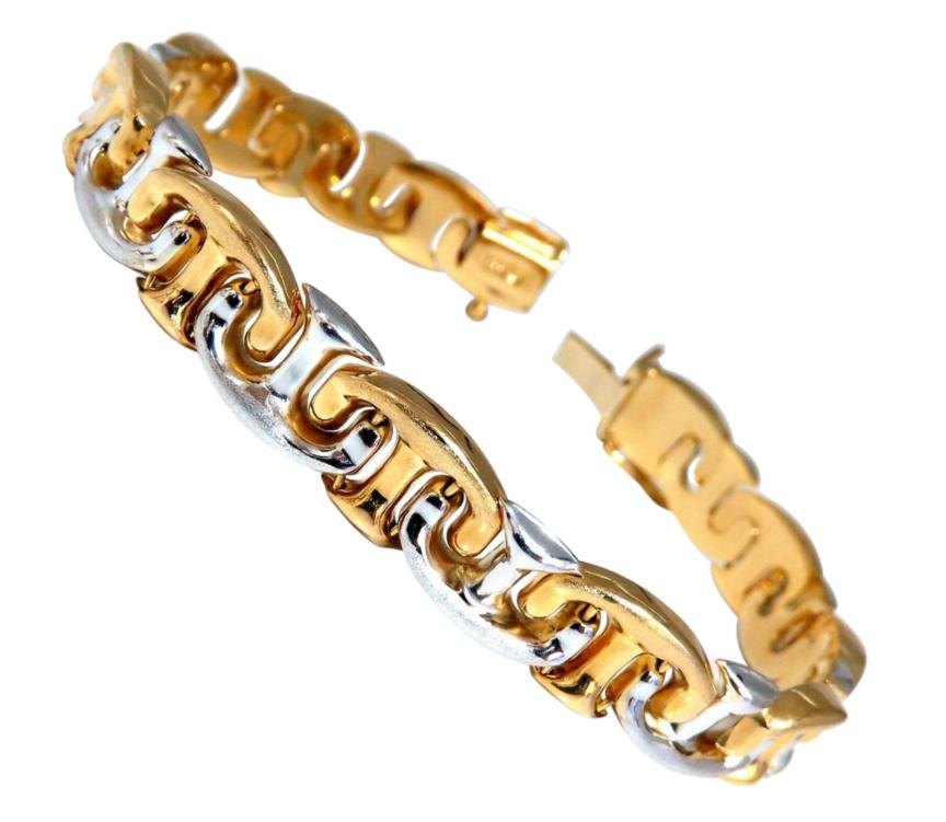 American Link Intertwined Gold Bracelet 14 Karat Two-Toned 41147**