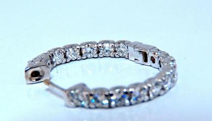 2.60ct Natural Round Diamond Hoop Earrings 14kt gold 40147**