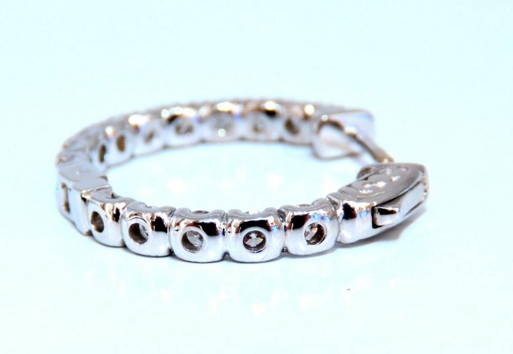 2.60ct Natural Round Diamond Hoop Earrings 14kt gold 40147**