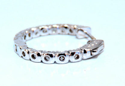 2.60ct Natural Round Diamond Hoop Earrings 14kt gold 40147**