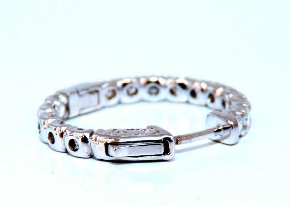 2.60ct Natural Round Diamond Hoop Earrings 14kt gold 40147**