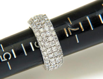 4.00ct Natural Full Cut Diamonds Eternity Wide Band Ring 14kt gold 6.25 49877**