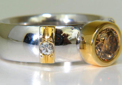 .90ct Natural Fancy Orange Brown Diamond Ring 14 Karat Solid 44717**
