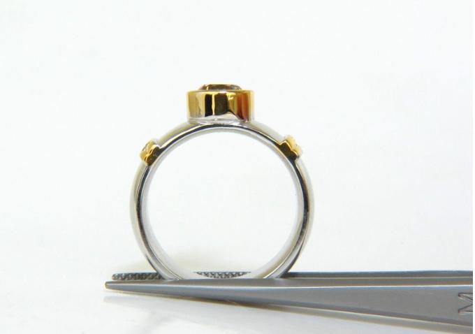 .90ct Natural Fancy Orange Brown Diamond Ring 14 Karat Solid 44717**