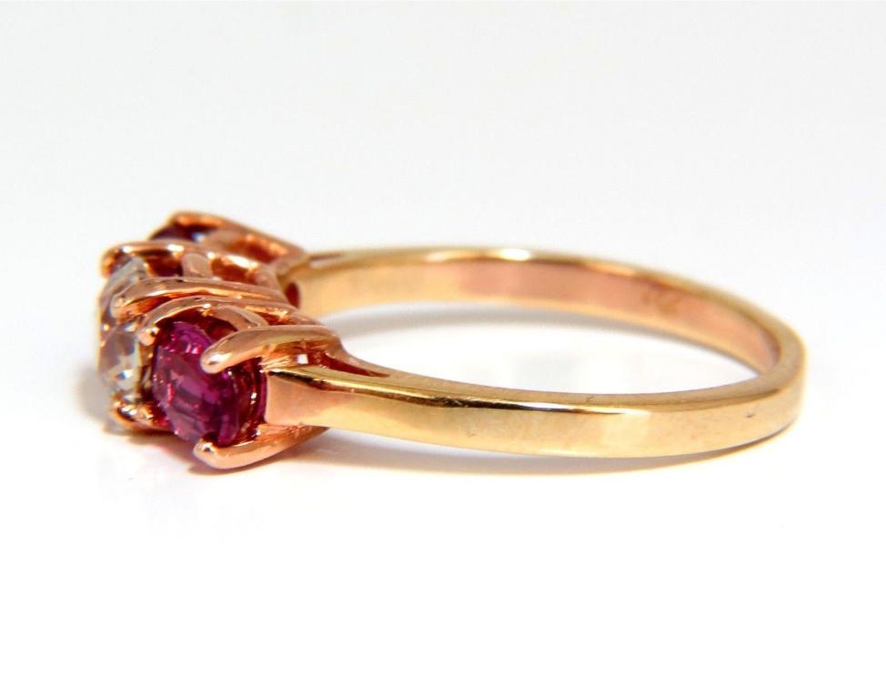 .90ct Natural Fancy Oval Diamond Ruby Ring 14 Karat Rose Gold 44787 *v