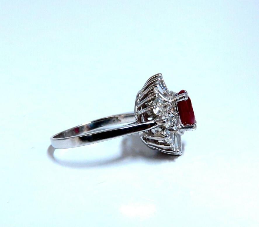 GIA Certified Burma Ruby 1.75ct Ballerina Cocktail Diamond ring 14kt 44145**
