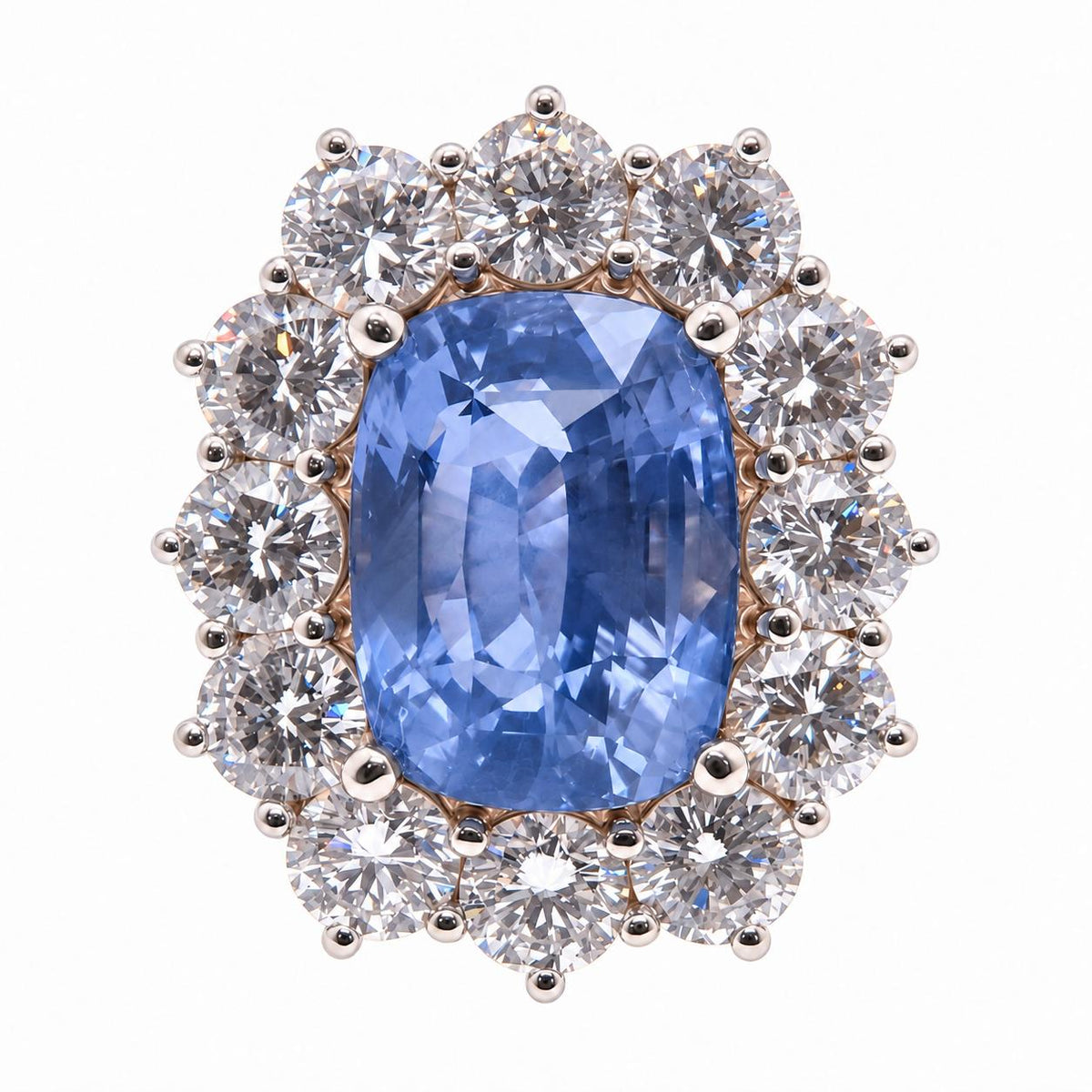GIA Certified Natural 8.05ct Burma No Heat Sapphire Ring 18kt 95548