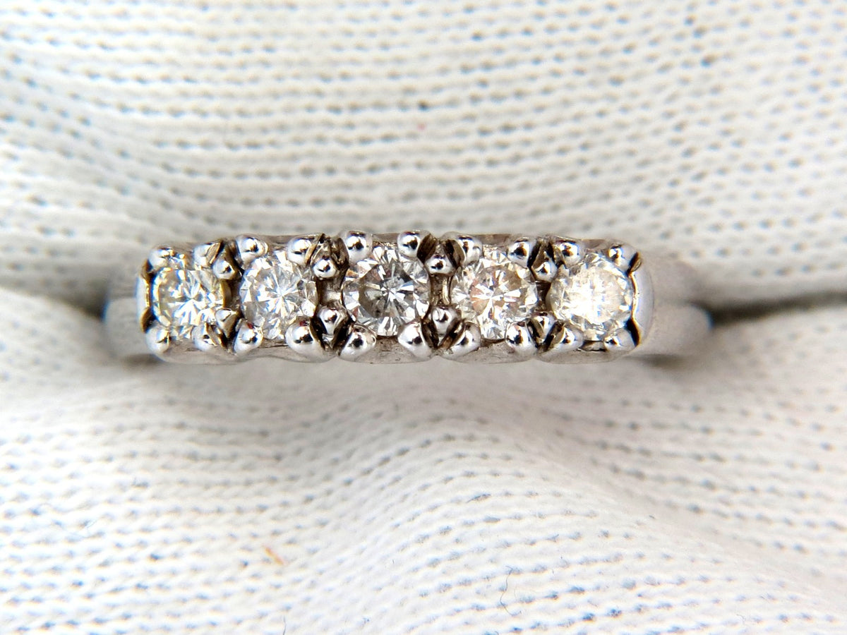 .55CT NATURAL DIAMONDS RING CLASSIC BAND 14KT H/VS *v