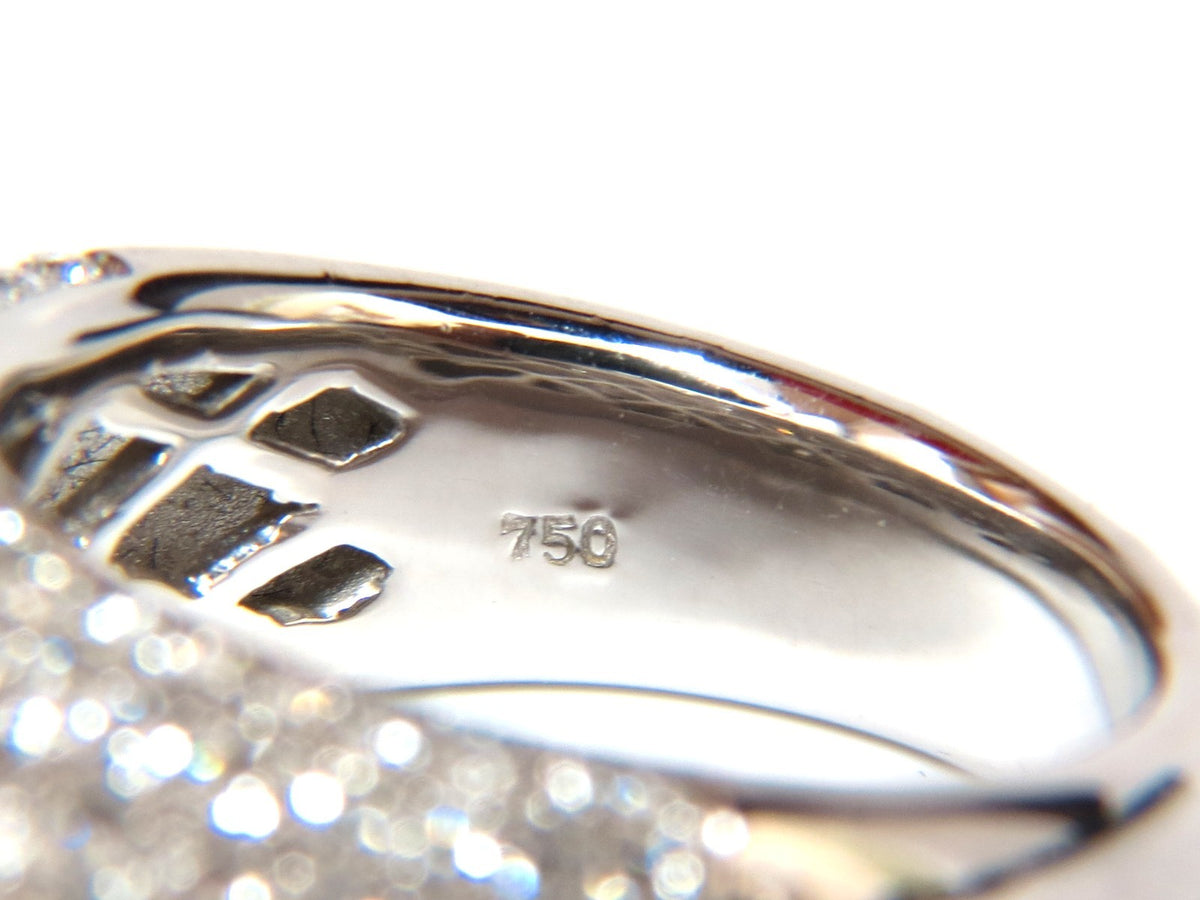 2.77CT FULL CUT DIAMONDS BEAD SET WIDE BAND RING 18KT 10MM SIZE 6.75 *v