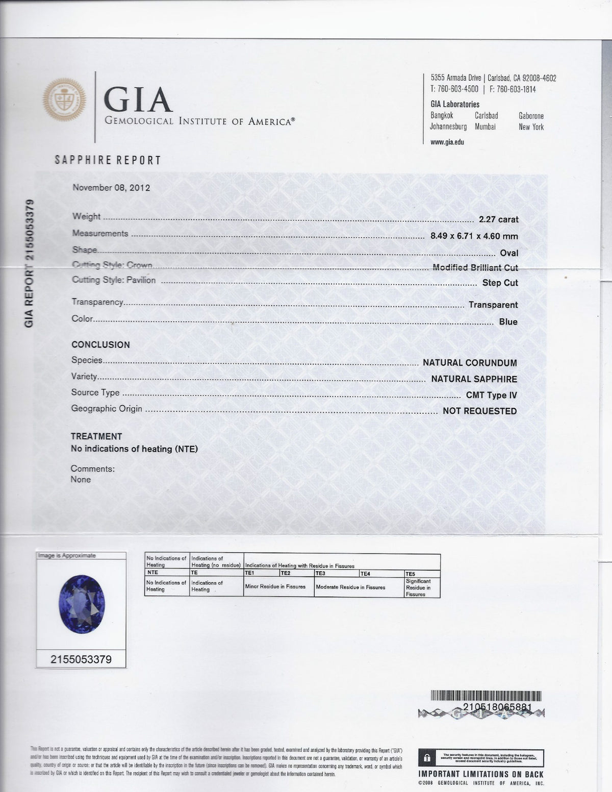 GIA NO HEAT 2.97CT NATURAL GEM BLUE SAPPHIRE DIAMOND RING UNHEATED 14KT *v