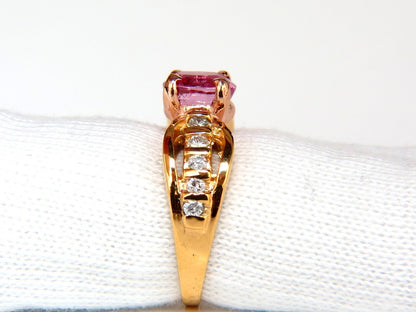 GIA Certified 2.27ct Natural No Heat Pink Sapphire Diamond Ring Unheated *v