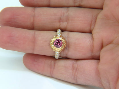 GIA NO HEAT 2.05CT NATURAL SAPPHIRE DIAMONDS SPANISH DECO RING UNHEATED 14KT*v