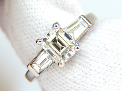 GIA CERTIFIED 1.06CT BRILLIANT EMERALD CUT NATURAL DIAMOND RING J/VVS2 *v