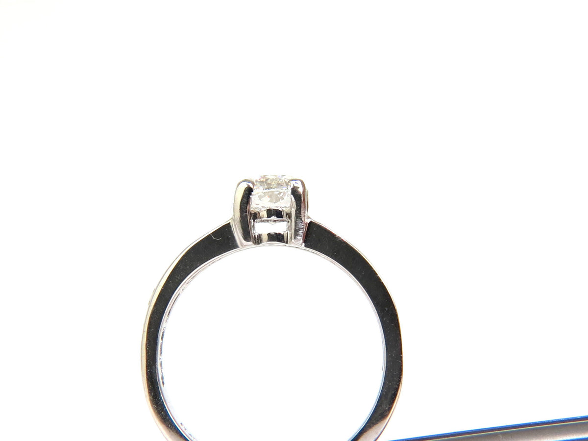 GIA 2.41CT F/VS CUSHION BRILLIANT NATURAL DIAMOND BAGUETTE PLATINUM RING *v