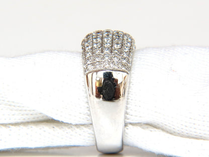 2.77CT FULL CUT DIAMONDS BEAD SET WIDE BAND RING 18KT 10MM SIZE 6.75 *v