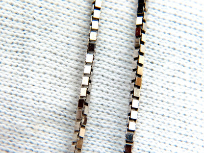 1.40CT DIAMONDS BEAD SET SQUARE ZEN PENDANT 3D CURVE 14KT 16 INCH CHAIN *v
