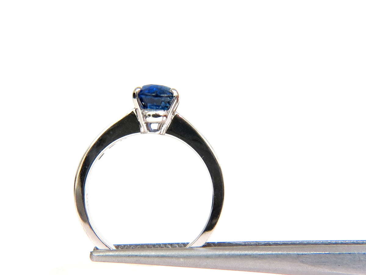 GIA NO HEAT 2.97CT NATURAL GEM BLUE SAPPHIRE DIAMOND RING UNHEATED 14KT *v