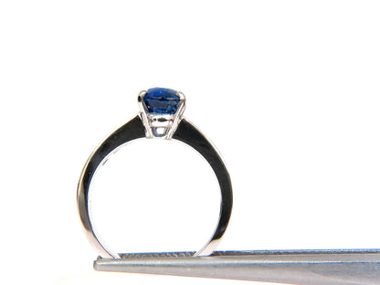 GIA NO HEAT 2.97CT NATURAL GEM BLUE SAPPHIRE DIAMOND RING UNHEATED 14KT *v