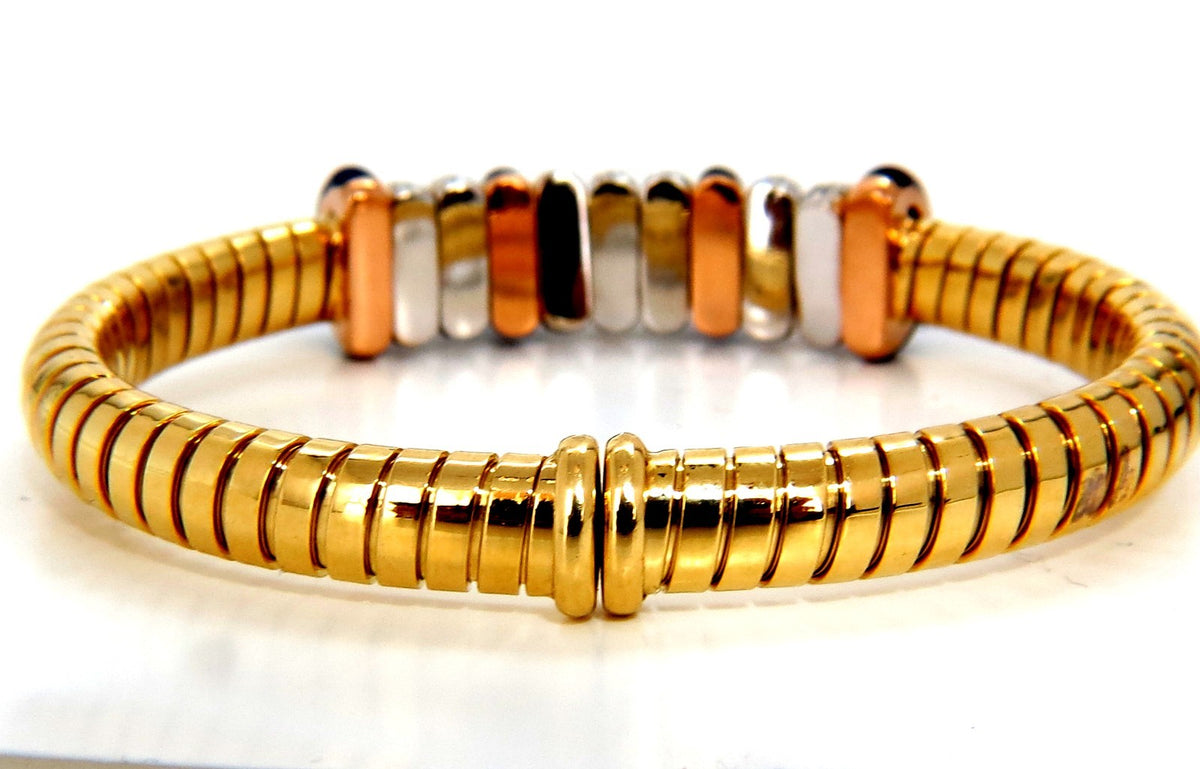 1.50ct Natural Diamonds Ladies Flexible Accordion Bangle Bracelet 18 karat *v