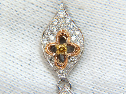 4.30ct Natural diamonds Dangle Spade form Earrings 18 Karat *v