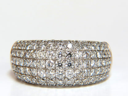 2.77CT FULL CUT DIAMONDS BEAD SET WIDE BAND RING 18KT 10MM SIZE 6.75 *v
