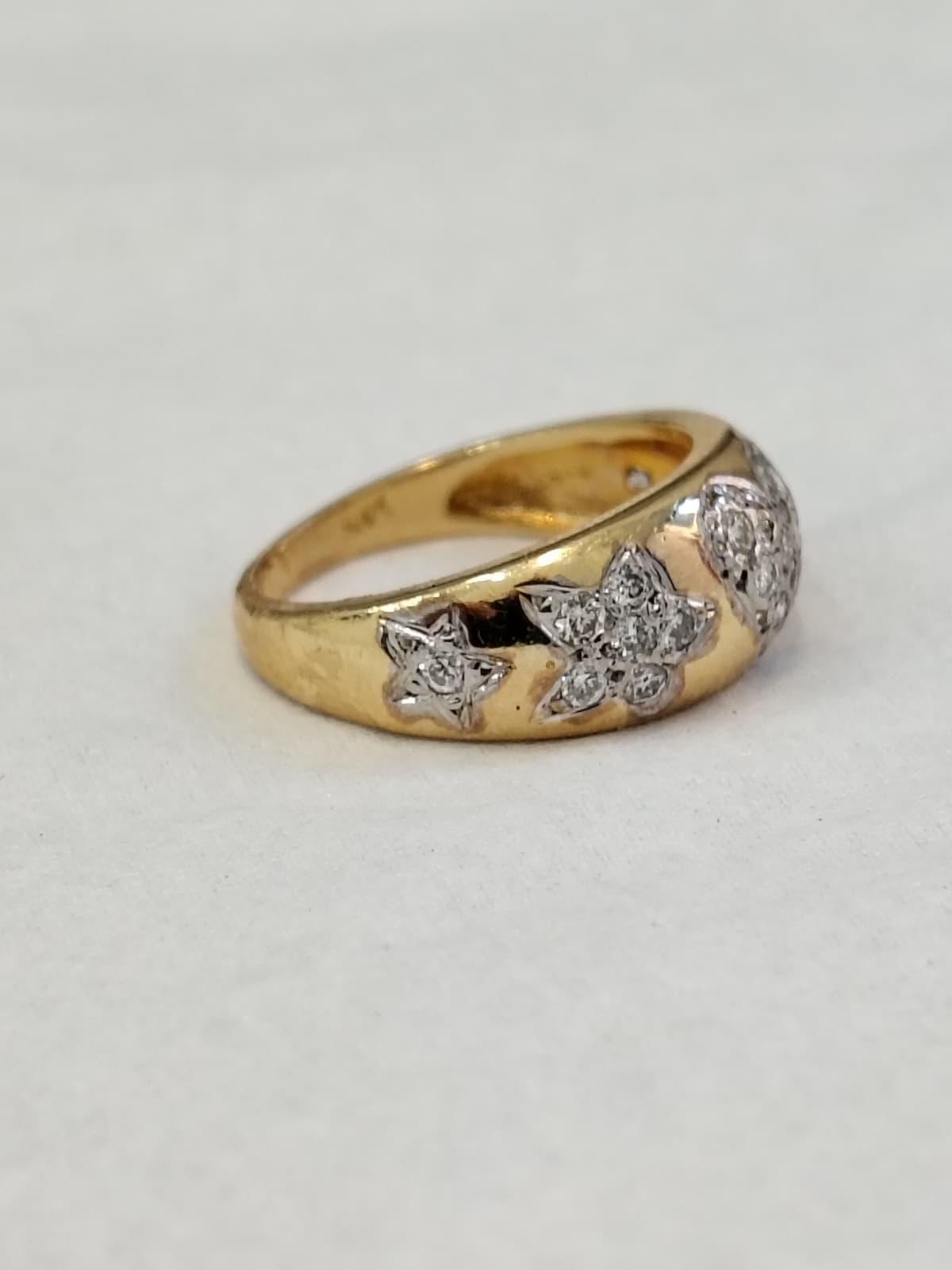 .60ct Diamond Pave Heart and Star Ring 14 Karat Handset 41557**